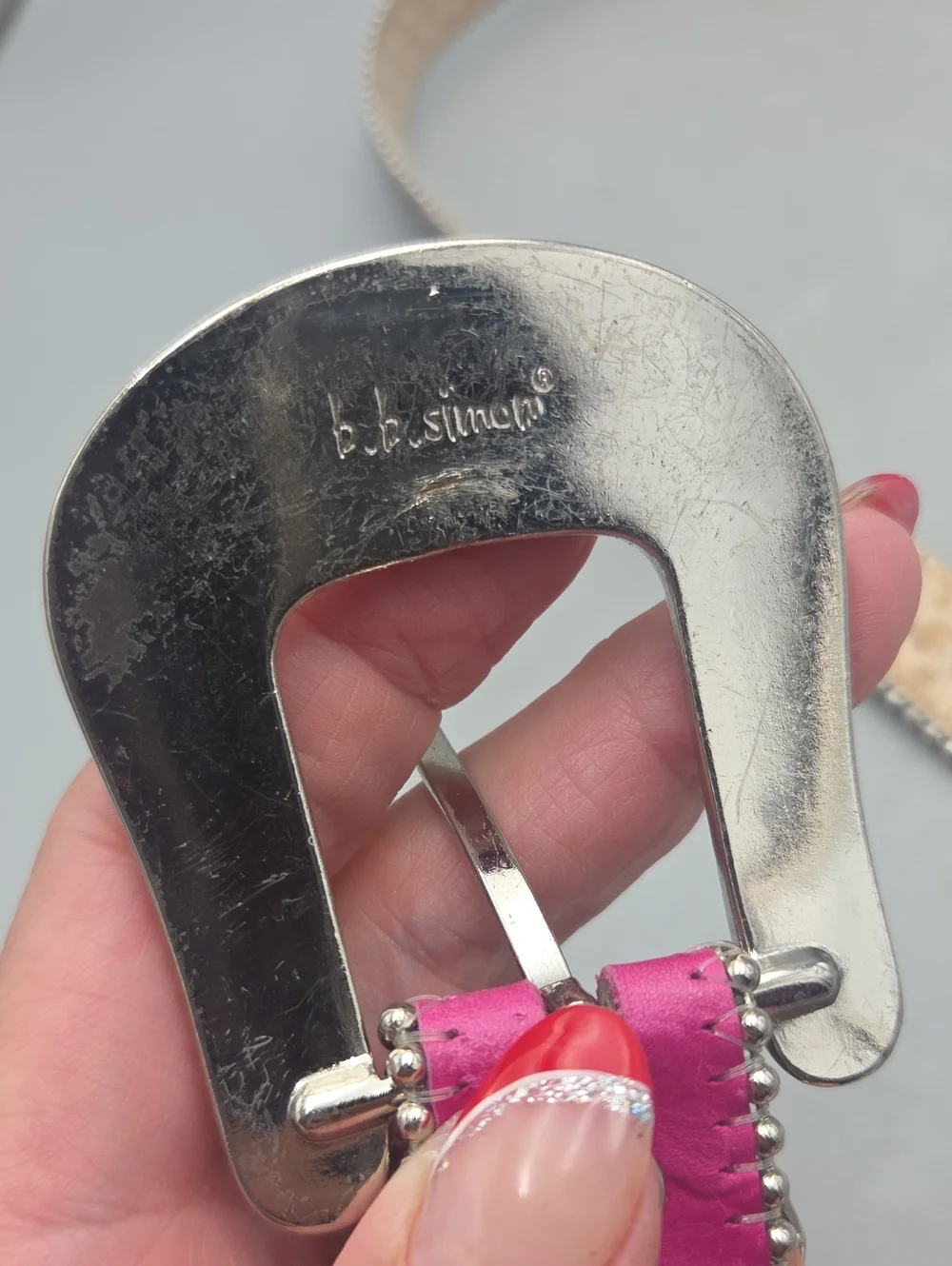 BB Simon Swarovski Belt Pink Women MED/ LARGE